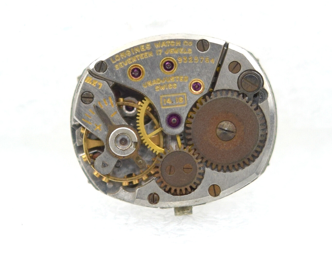 Longines 14.16 17j Watch Movement For Parts or Repair Balance is Good
