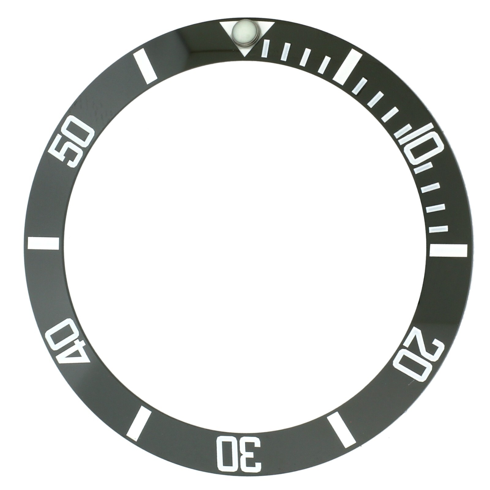 Rotating Bezel Insert Fits Seiko Watch SKX007 Black Silver Sub Divers