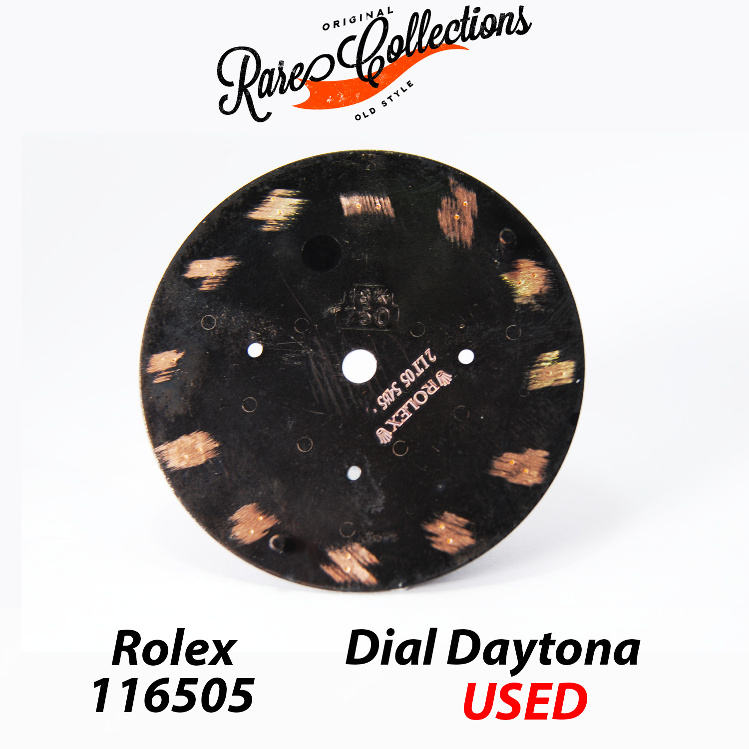 Daytona dial 116505 black, rose gold luminova used for Rolex (cod. dial 1165