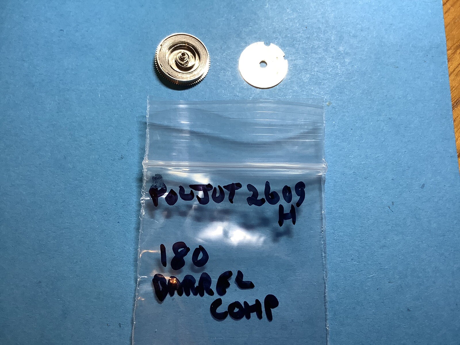 CLASSIC WATCH PARTS. POLJOT 2609H, 2614 2H, MAINSPRING+BARREL+ARBOR