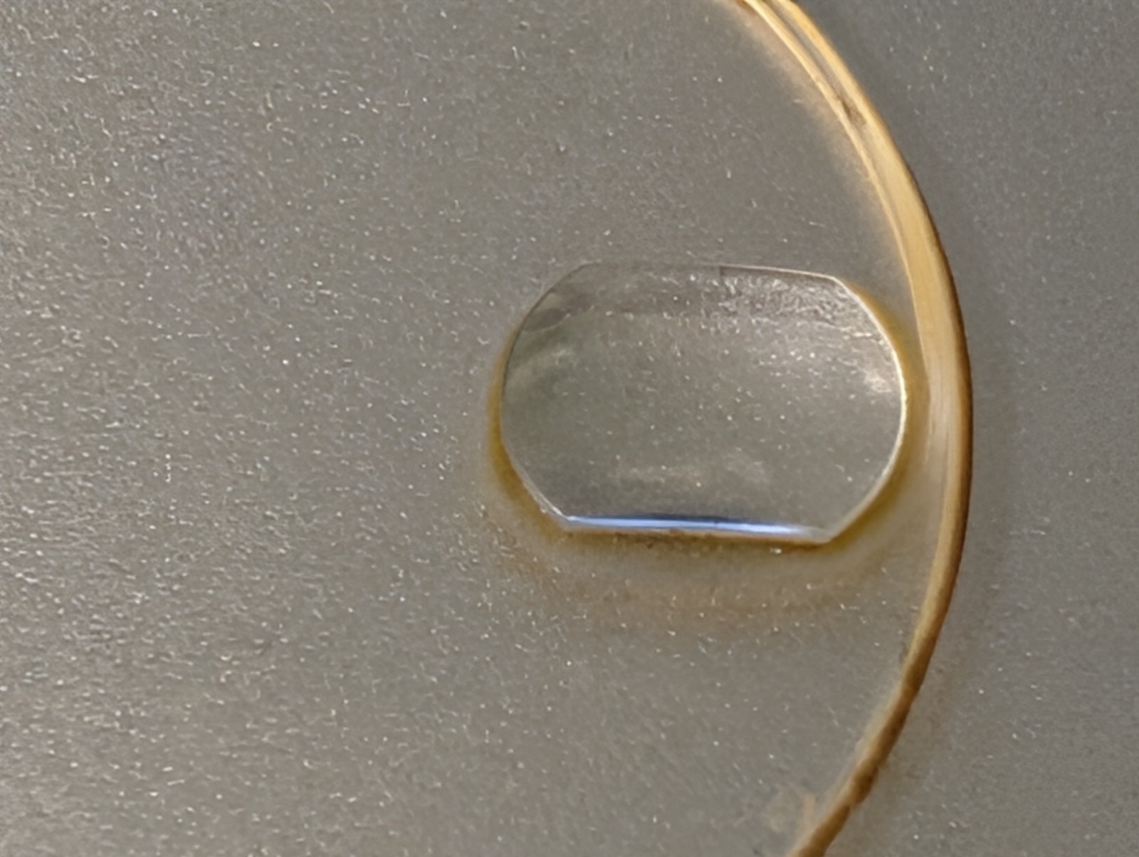 Genuine Rolex 246c Midsize Sapphire Crystal used, 25.3mm diameter loupe cracks