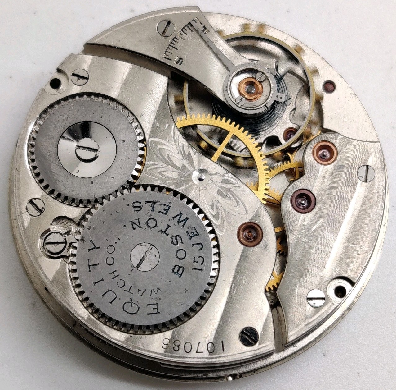 Vintage Equity Watch Co. High Grade 15 Jewel 16S Pocket watch movement running
