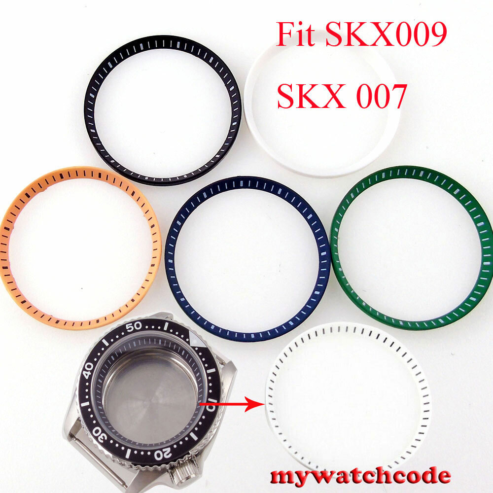 Black blue white green Chapter Ring for Japan SKX009 SKX007 7s26 SKX011 SKX171