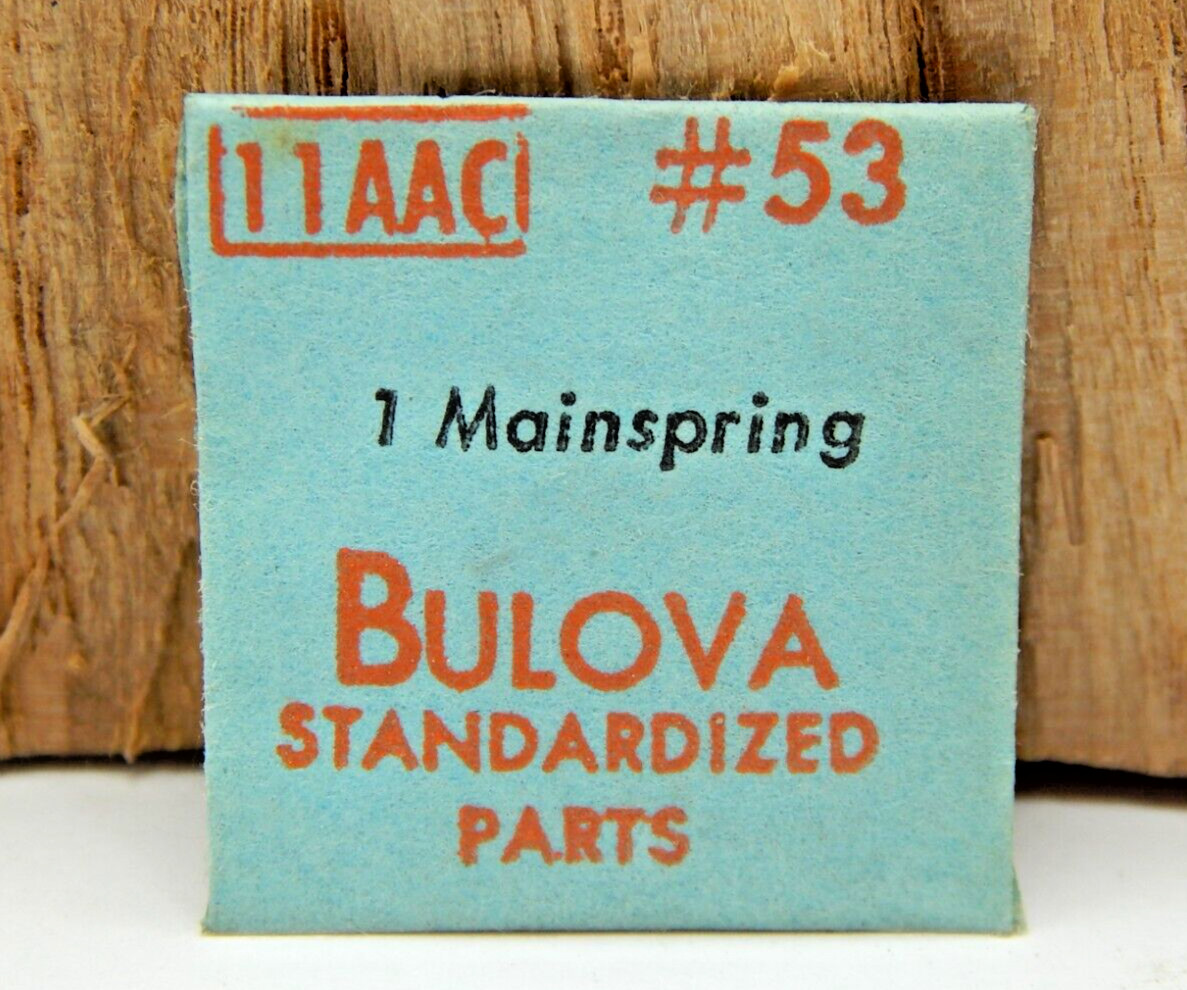 Genuine Vintage New Old Stock NOS Bulova 11 AAC Part no 53 Mainspring watch part