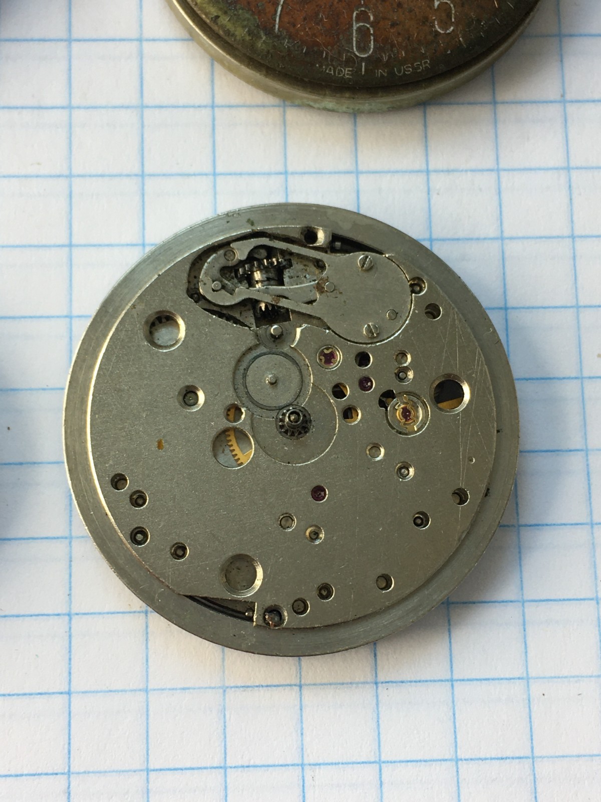 Lot of 10 Vintage men’s wristwatch movements Vostok, Slava, etc. USSR for parts