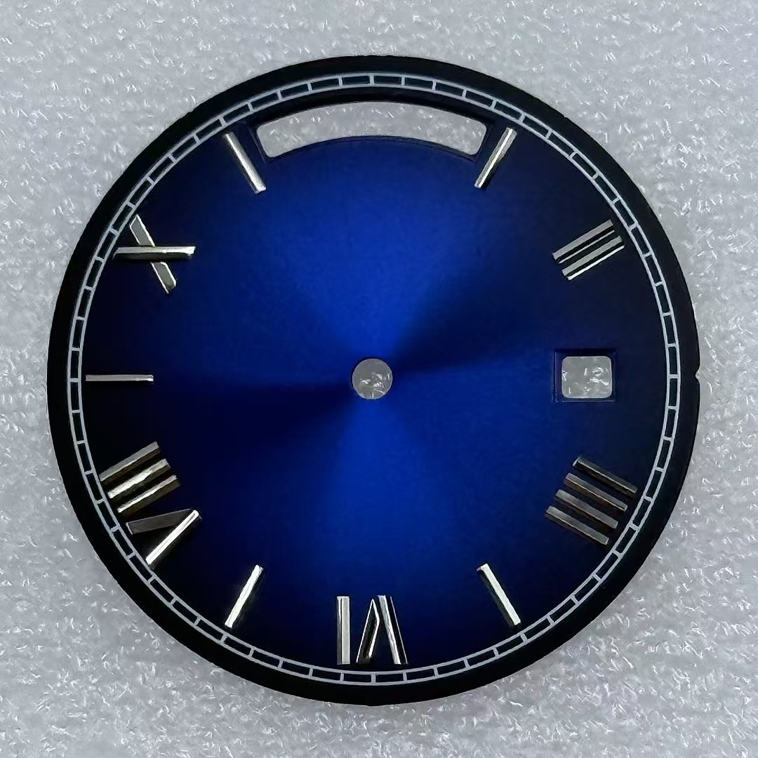 31mm Roman Watch Dial Double Calendar No Luminous Fits 8285 Movement Watch Parts