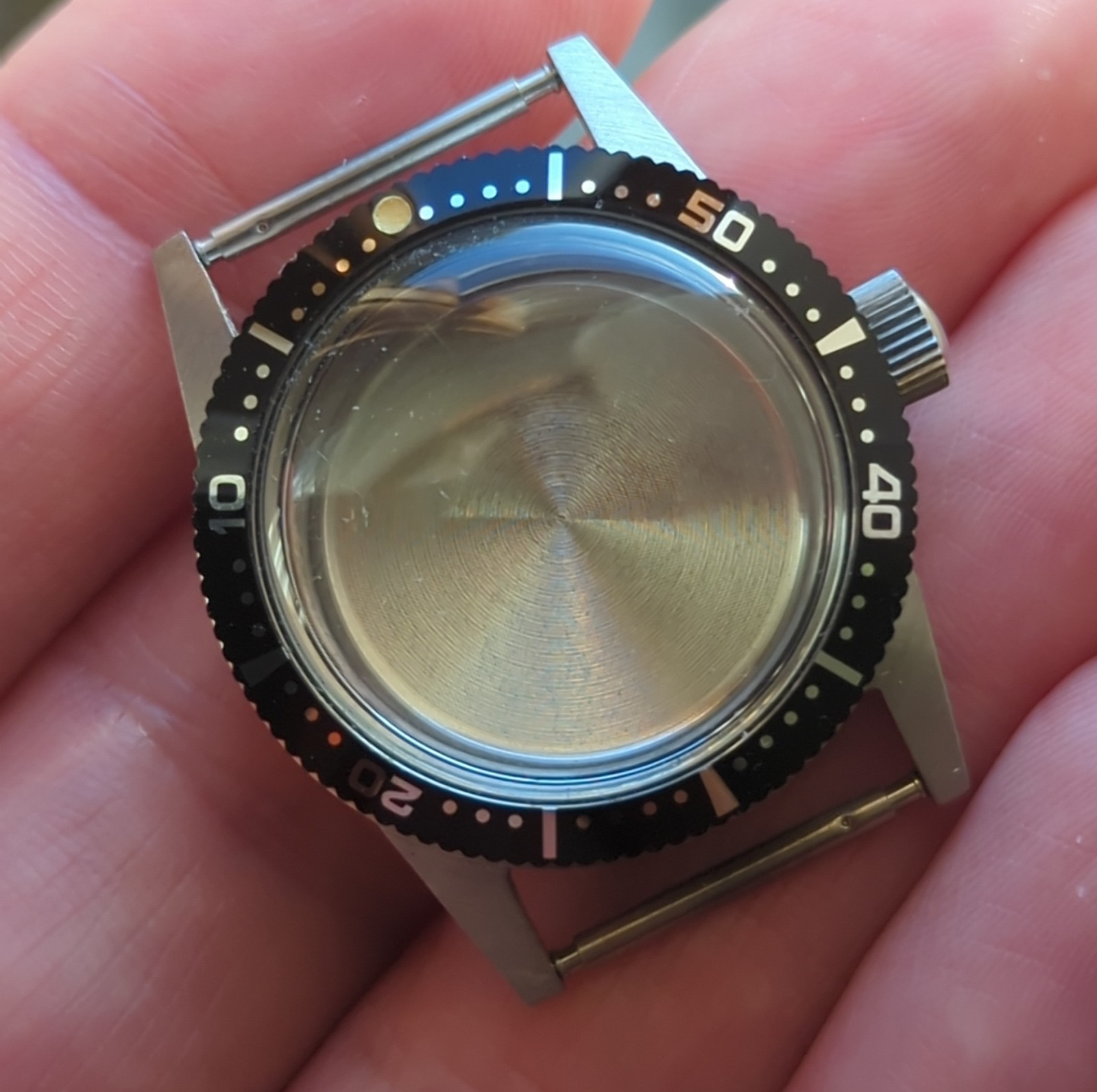1960s Vintage Divers Watch Case Rotating Bezel All Steel 31mm (B87)