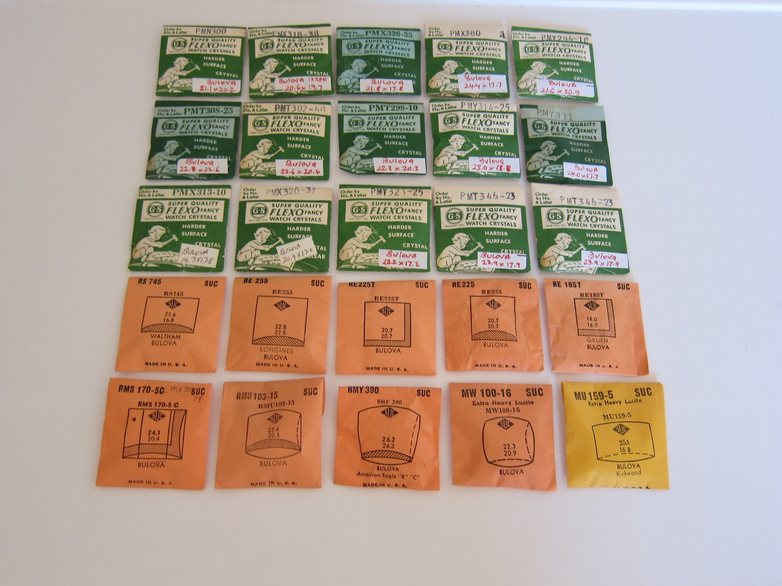 NOS (G-S) Replacement Watch Crystal for Vintage Bulova Wristwatches