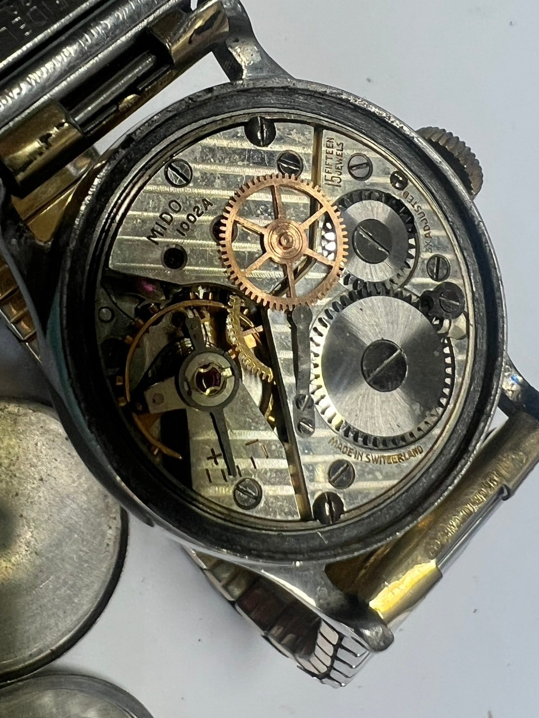 37. Mido multifort 28 mm sell as good balance as watch part cal 1002 A