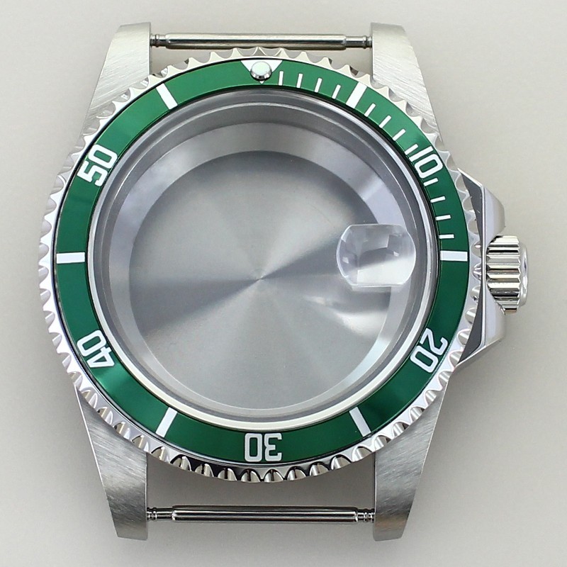 38MM Sapphire Glass Watch Case Ceramic Bezel Mod Parts Fit NH34A NH35 NH36