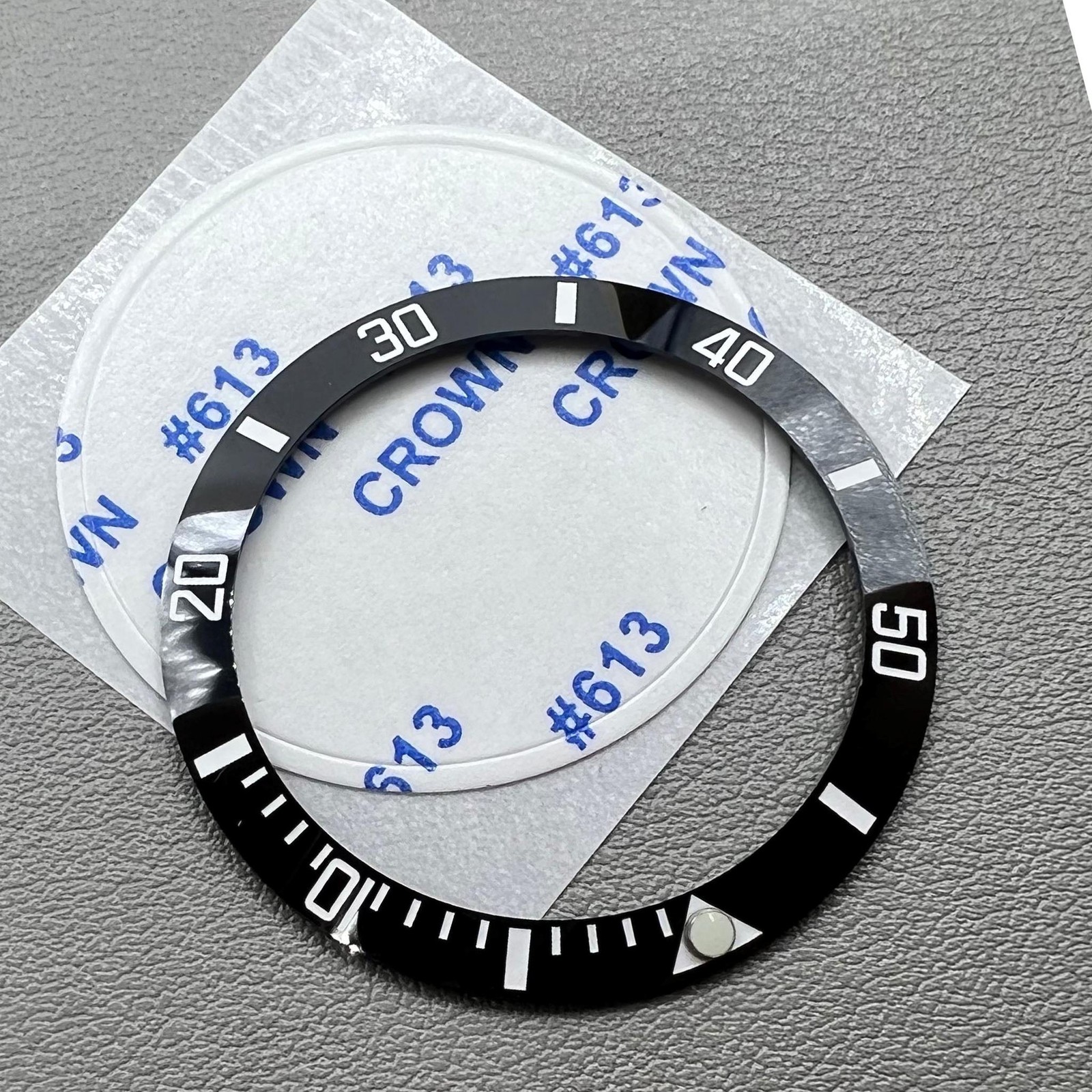 38mm/30.8mm Watch Bezel Insert Dull Polished GMT SUB Black Ceramic