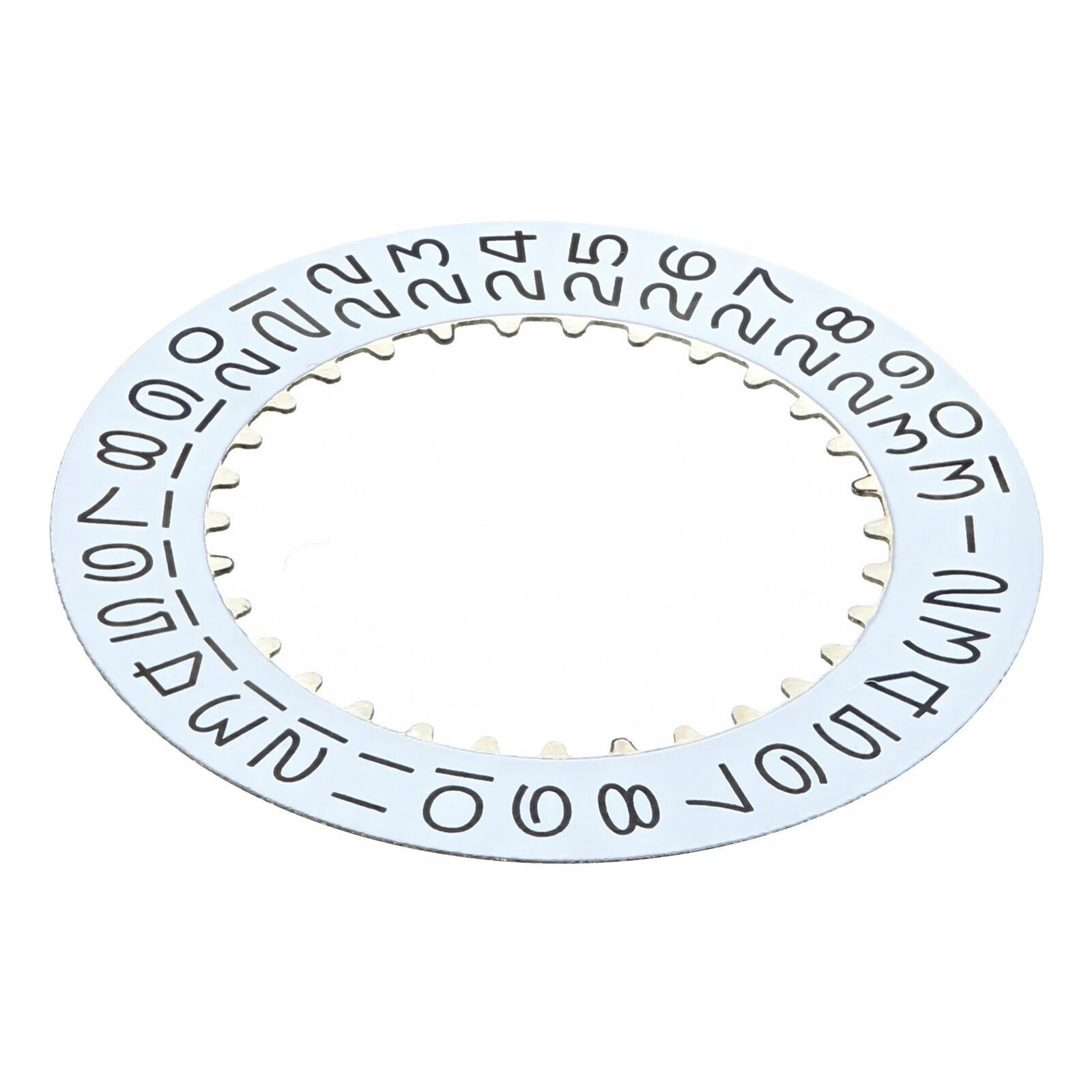 Date Disc For Rolex Non Quick 1530-1570 Movement White With Black Numbers