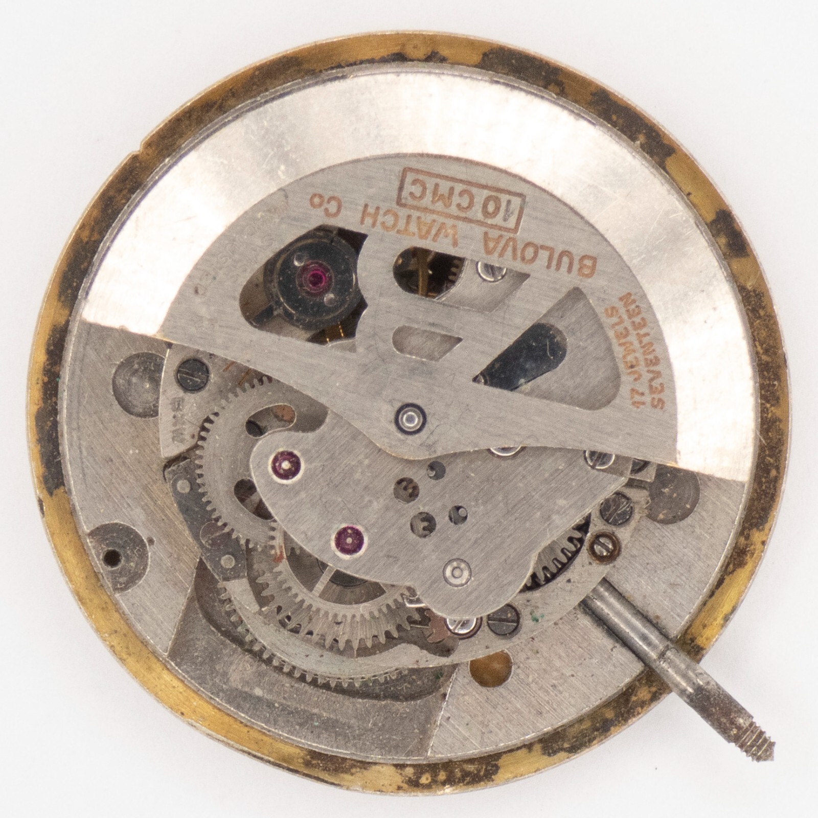 Vintage Bulova Caliber 10CMC 17-Jewel Automatic Wristwatch Movement, Ticks a Bit