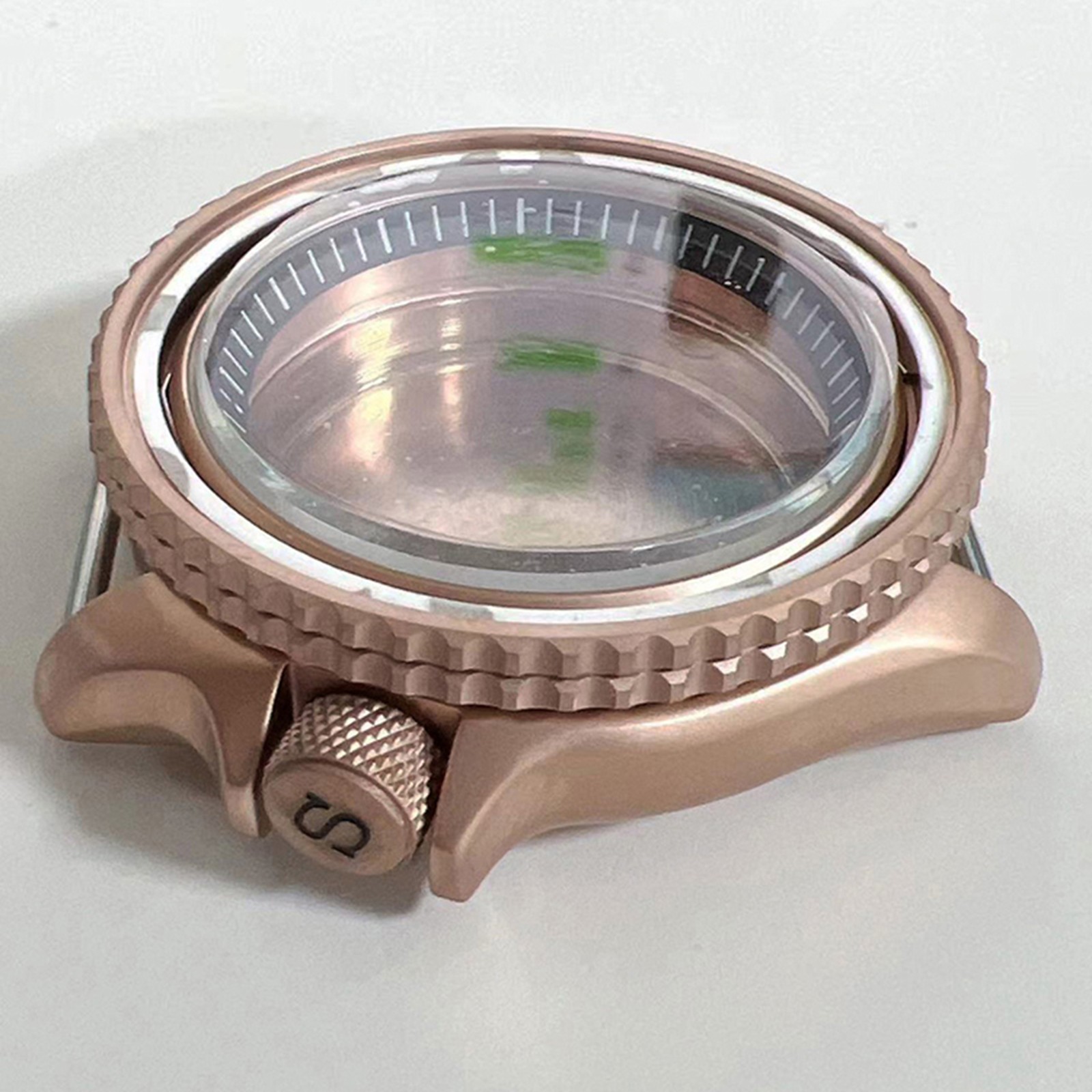 41.5mm Stainless Steel Rose Gold Watch Case For NH35/NH36/4R Movement