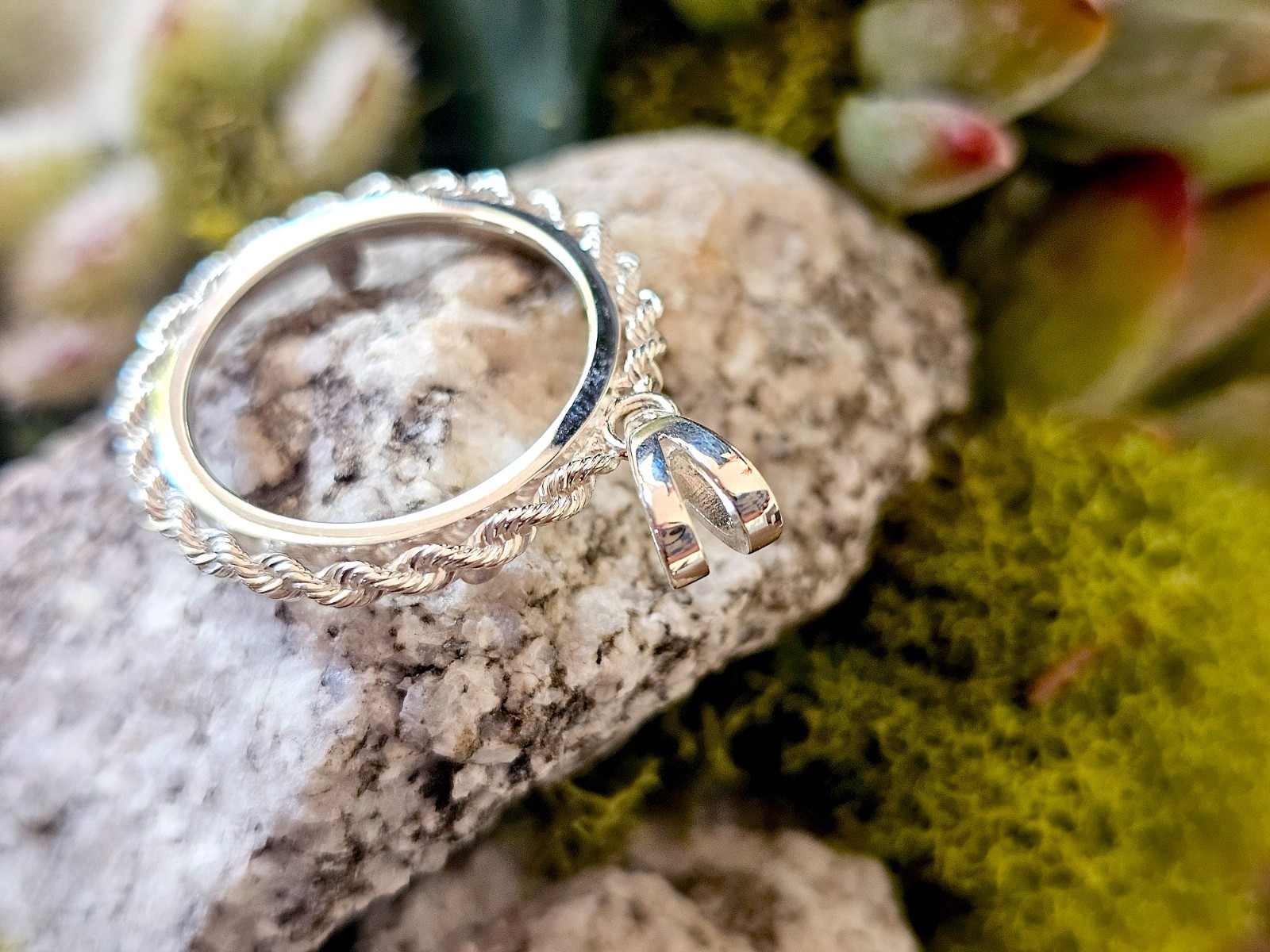 925 Sterling Silver Rope Edge Bezel for 22mm Nickel 5 Cent Coins