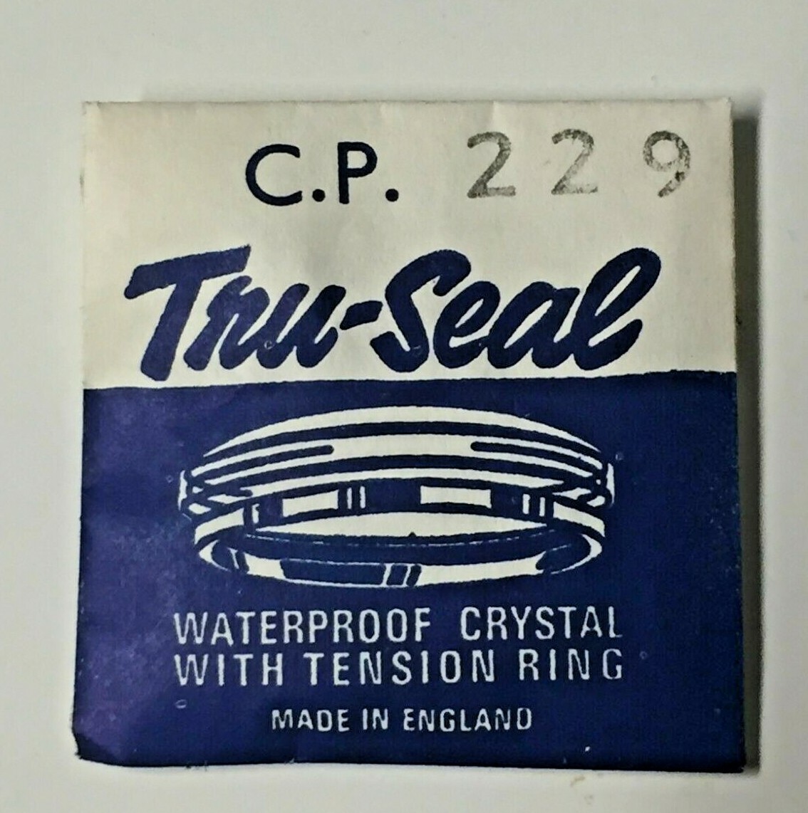 Tru-Seal Chrome Tension Ring Waterproof Watch Glass NOS Sizes 150-373 Sternkreuz