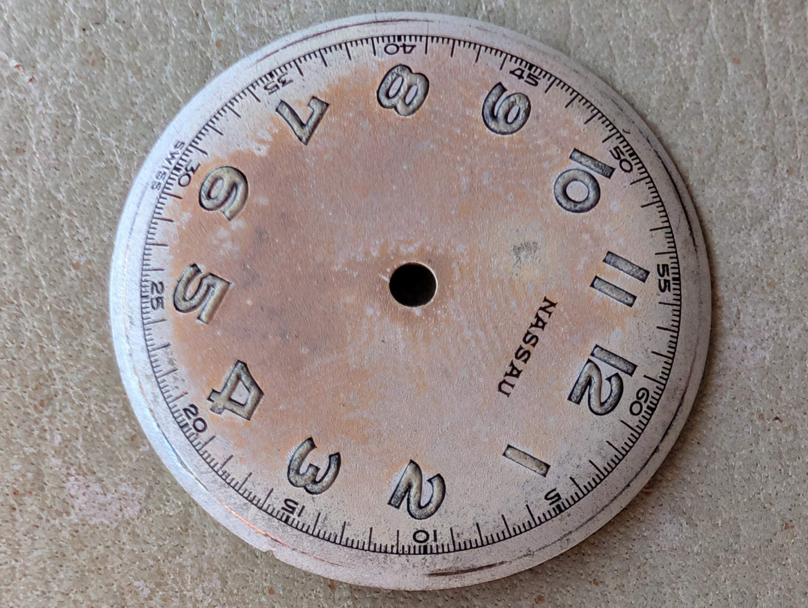 Vintage 1960’s Nassau Sportsman Midsize Watch CASE/CRYSTAL/SWISS ONLY DIAL COMBO