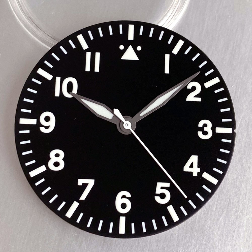 39mm Pilot 20BAR Waterproof Titanium Dive Watch Case 33.5mm Dial for Nh35 PT