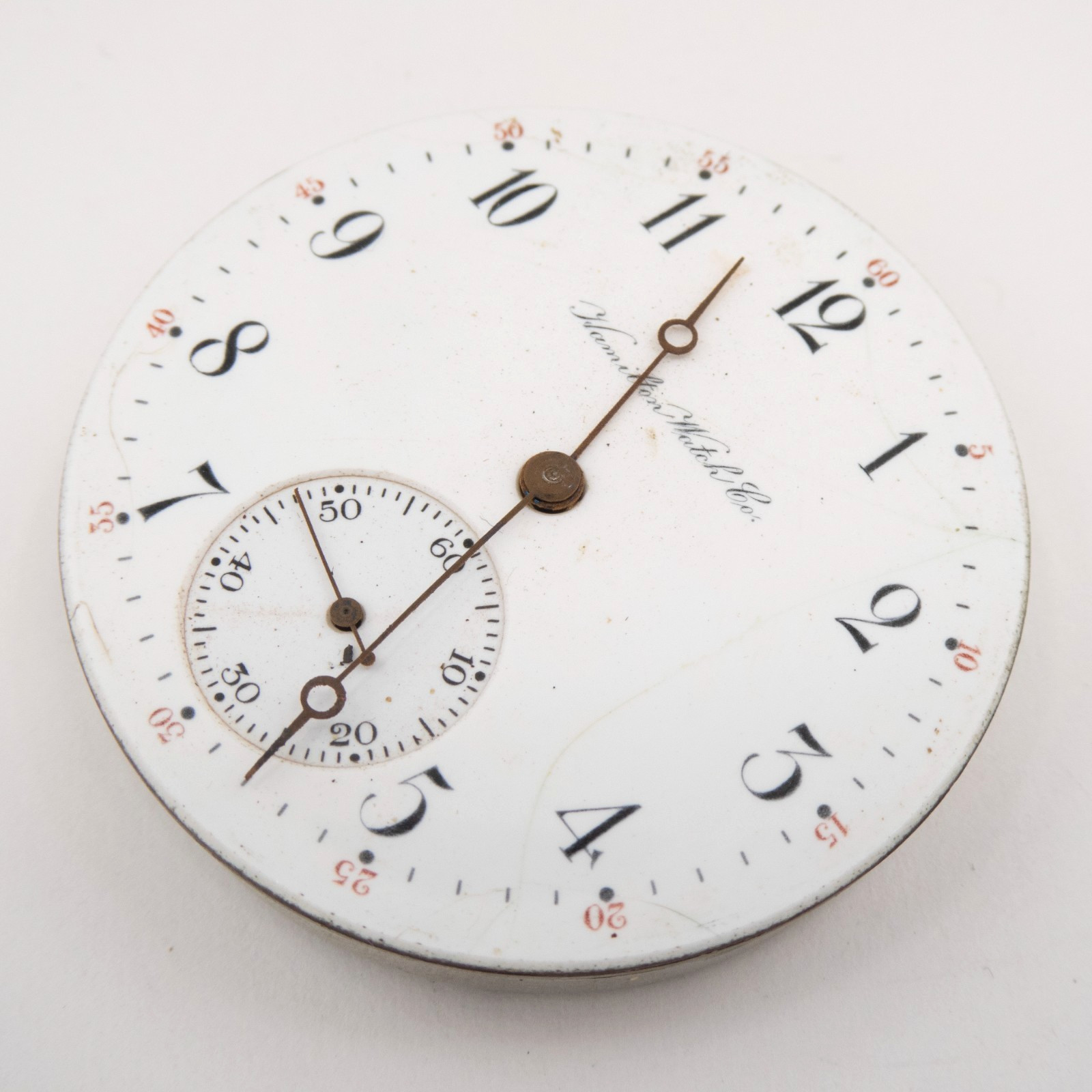 Hamilton Grade 974 Model 1 16-Size 17-Jewel Antique Pocket Watch Movement, Runs