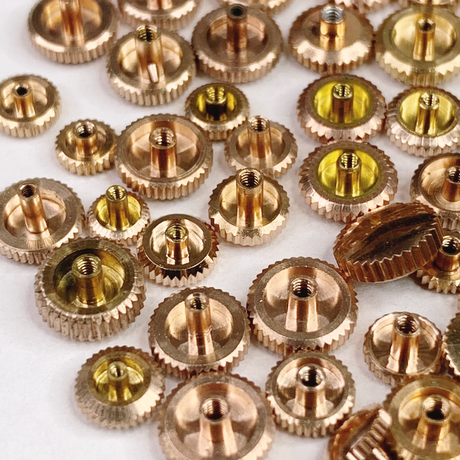 25 Rose Crowns Pink Steampunk Art Watchmakers Lot Repair Spare Watch Parts