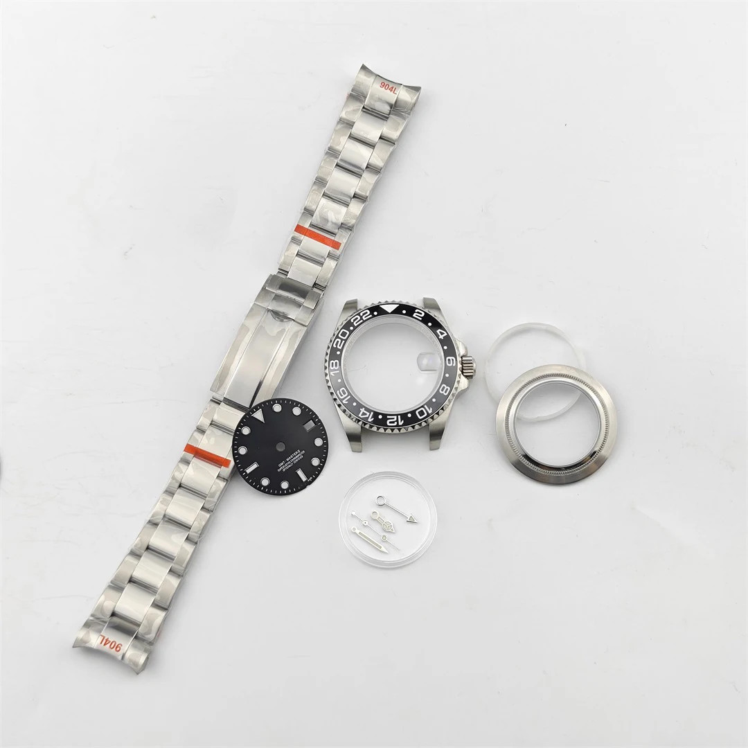 40mm Watch Case Set Sapphire Crystal 28.5mm Dial for NH35 NH34 Movement