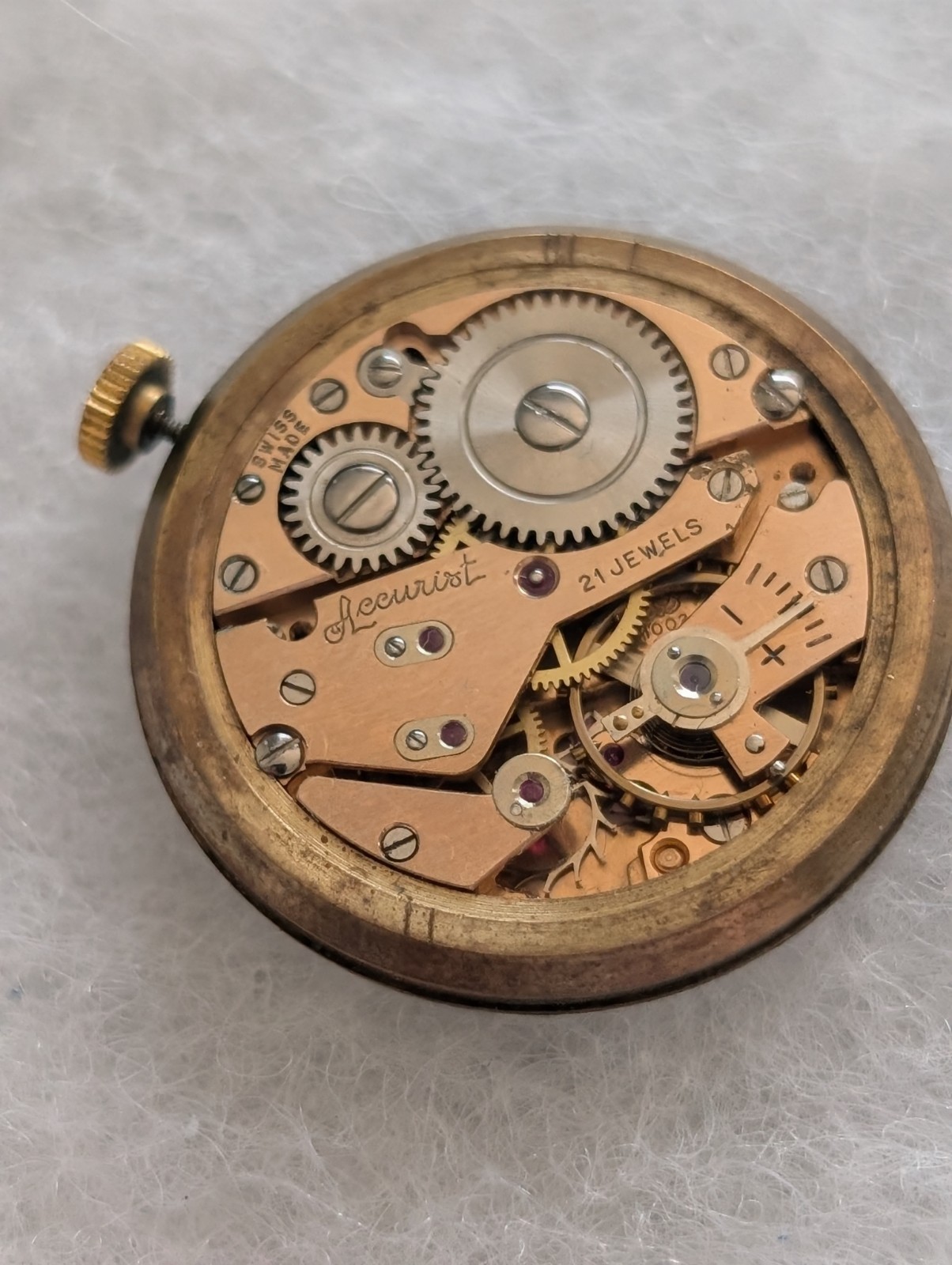 Vintage AS 1002/984 21J Mechanical Watch Movement (Runs)