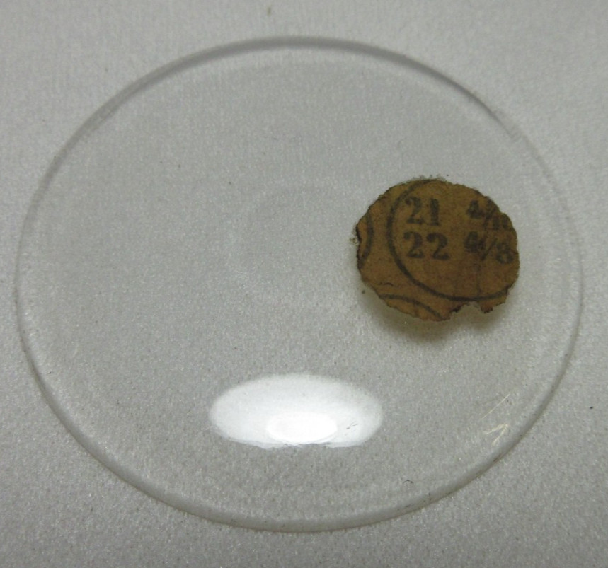 BULLSEYE GLASS POCKET WATCH CRYSTAL SIZE 21 4/16 REPLACEMENT REPAIR PART #902