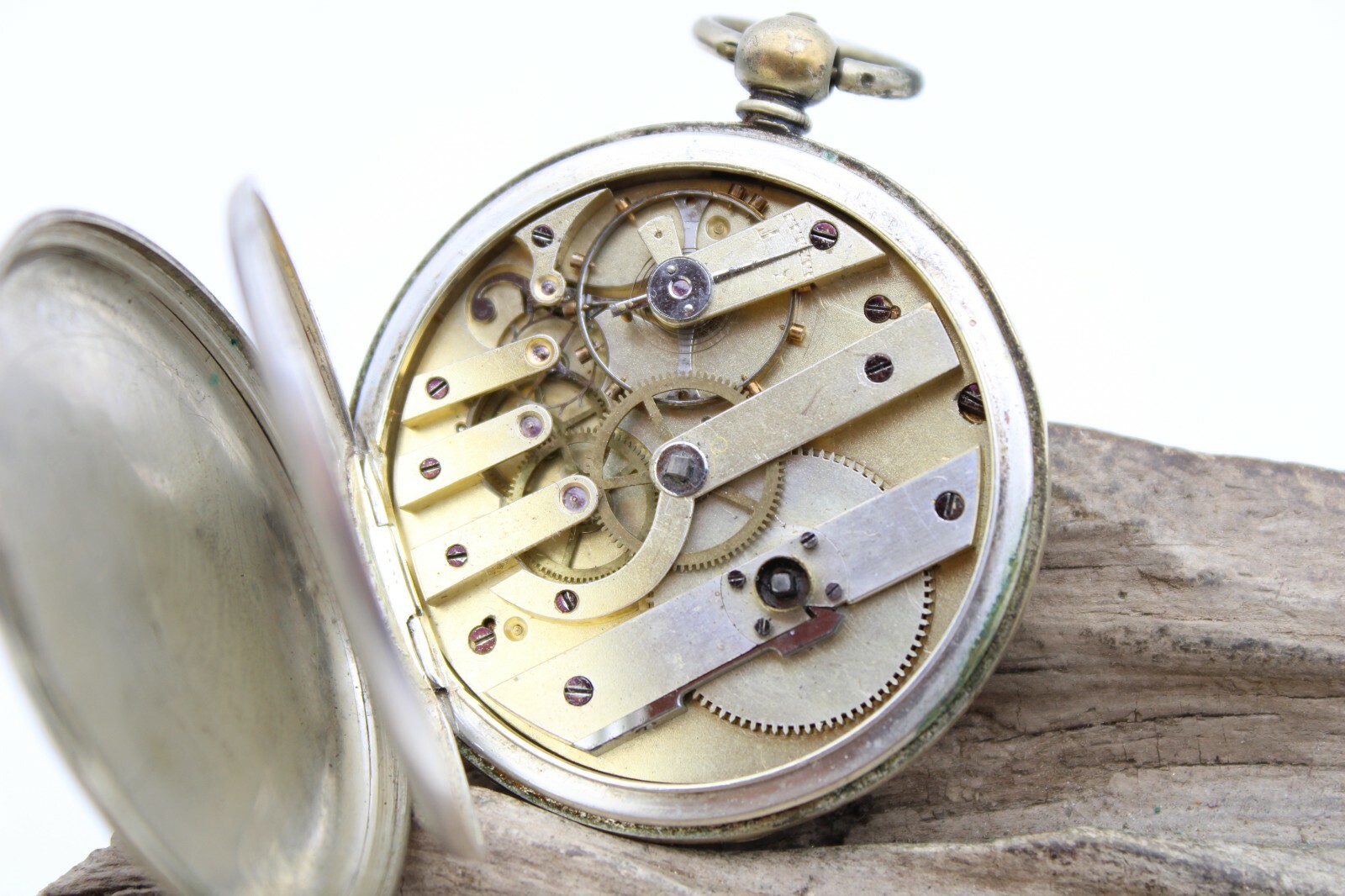 ANTIQUE FLEURIER SWISS POCKET WATCH 52mm DIAMETER FOR REPAIR (P3O3)