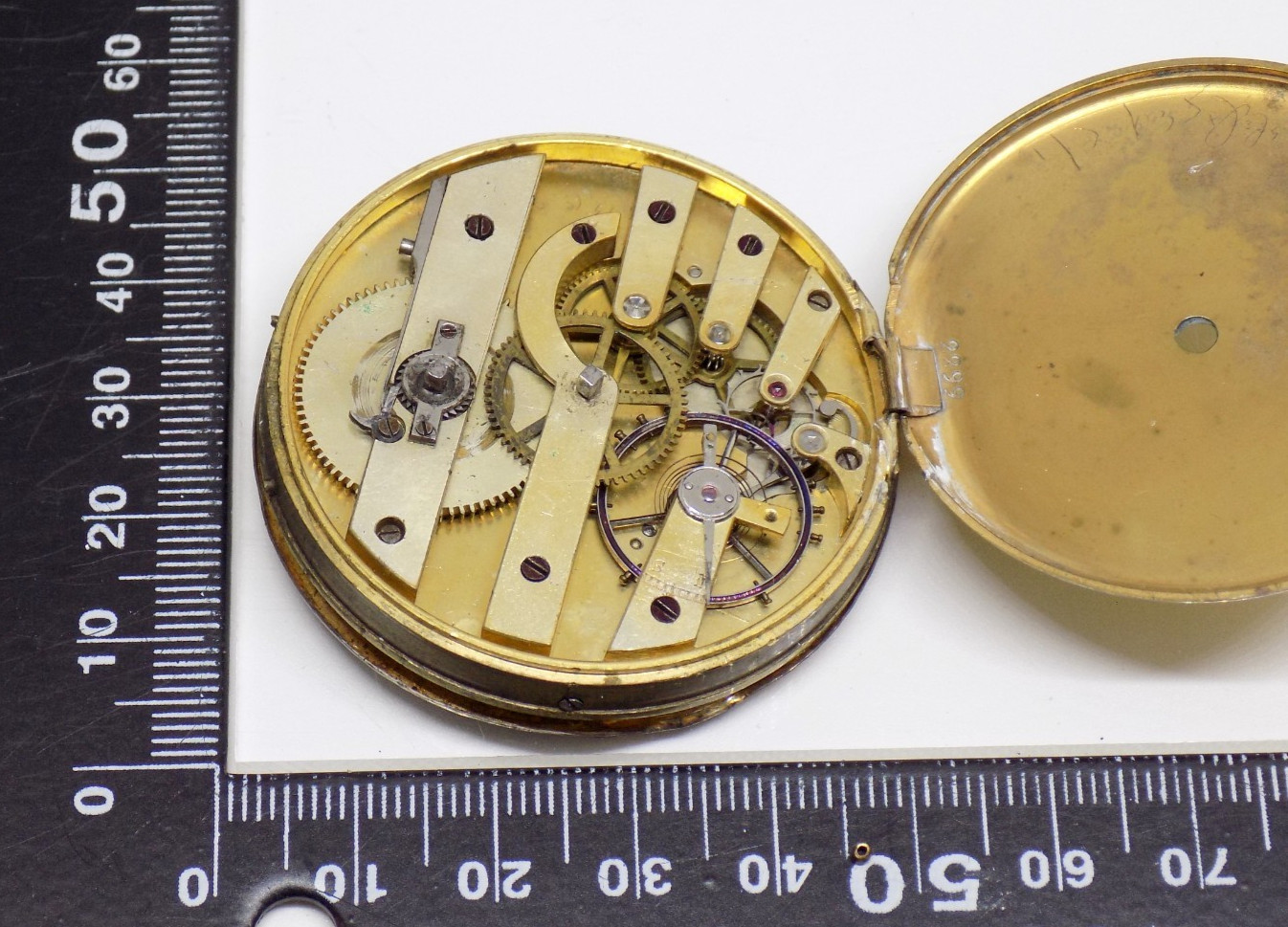1848 MJ Tobias Liverpool Grade? Model? Pocket 13J Watch Movement w/ Key