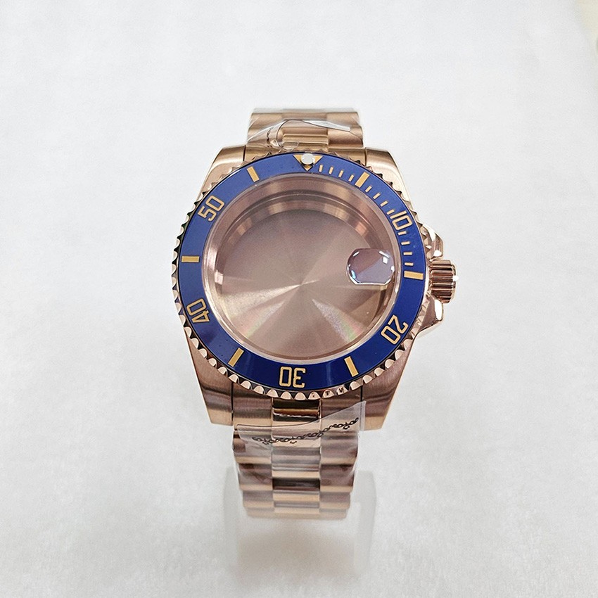40MM Stainless Steel Sapphire Glass Watch Case Bezel Strap for NH35/36 Movement