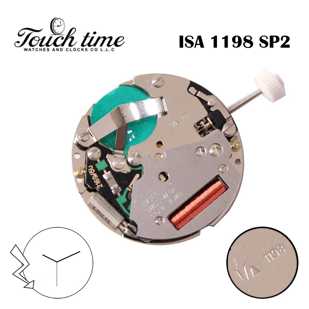 ISA 1198 SP2 Swiss Made Quartz Movement, Without Disk, 3 Hands.
