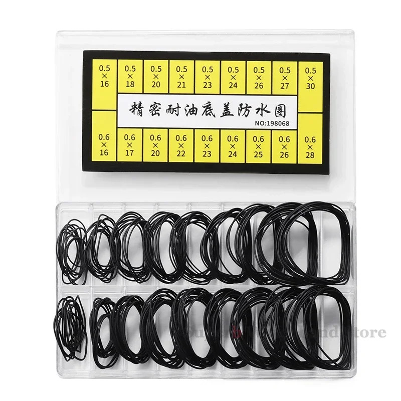 1Box Watch Repair Tools O-Ring Seal Rubber Waterproof O-Ring Gasket for Watchmak