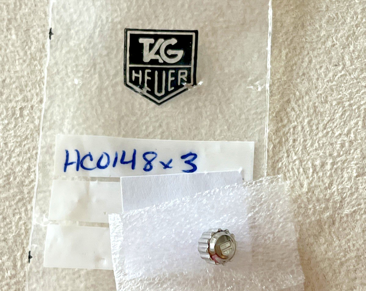 TAG Heuer Watch Crown 6mm HC0148 Polished Silver Stainless Aquaracer Tap 10 OEM