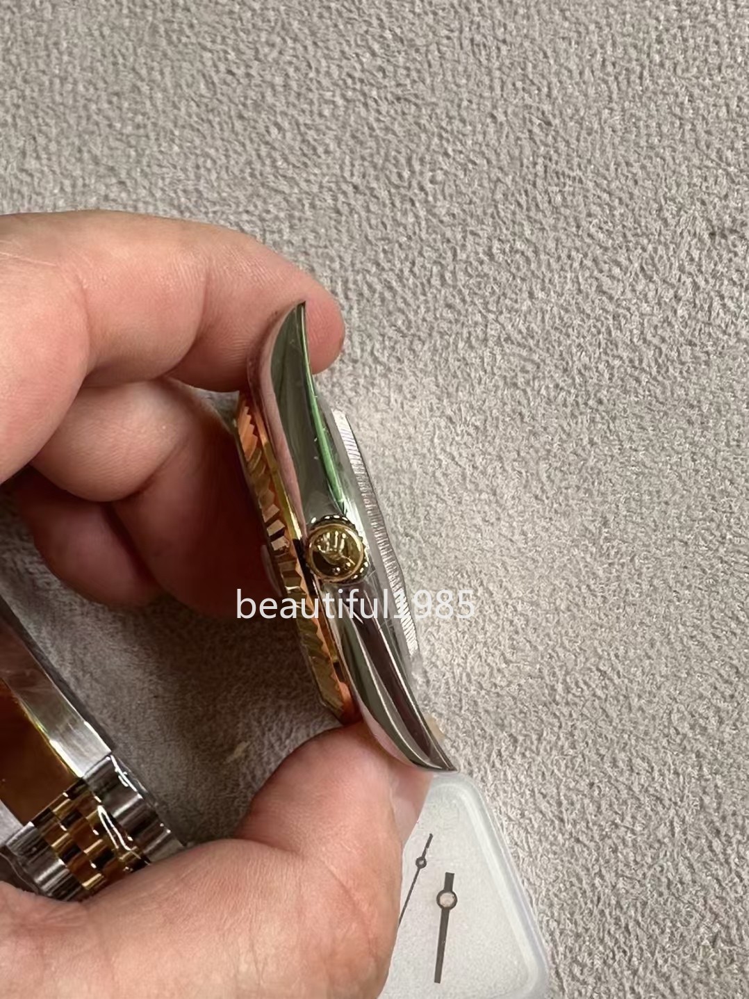 DIY Watch Part Kit for Datejust 2824 41mm Two tone Case+Dial+Hands+Steel Strap