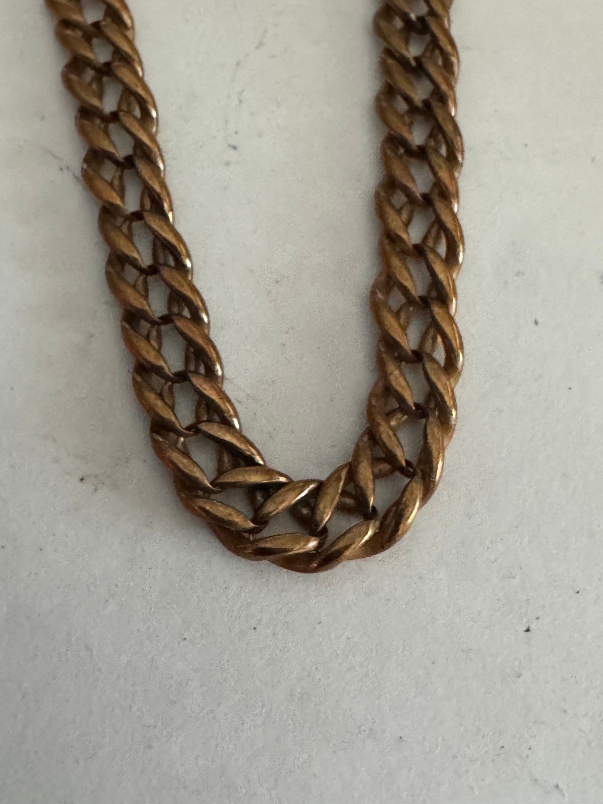 VINTAGE HEAVY 13 INCH POCKET WATCH CHAIN 7.10MM WIDE T- BAR YELLOW G.F.