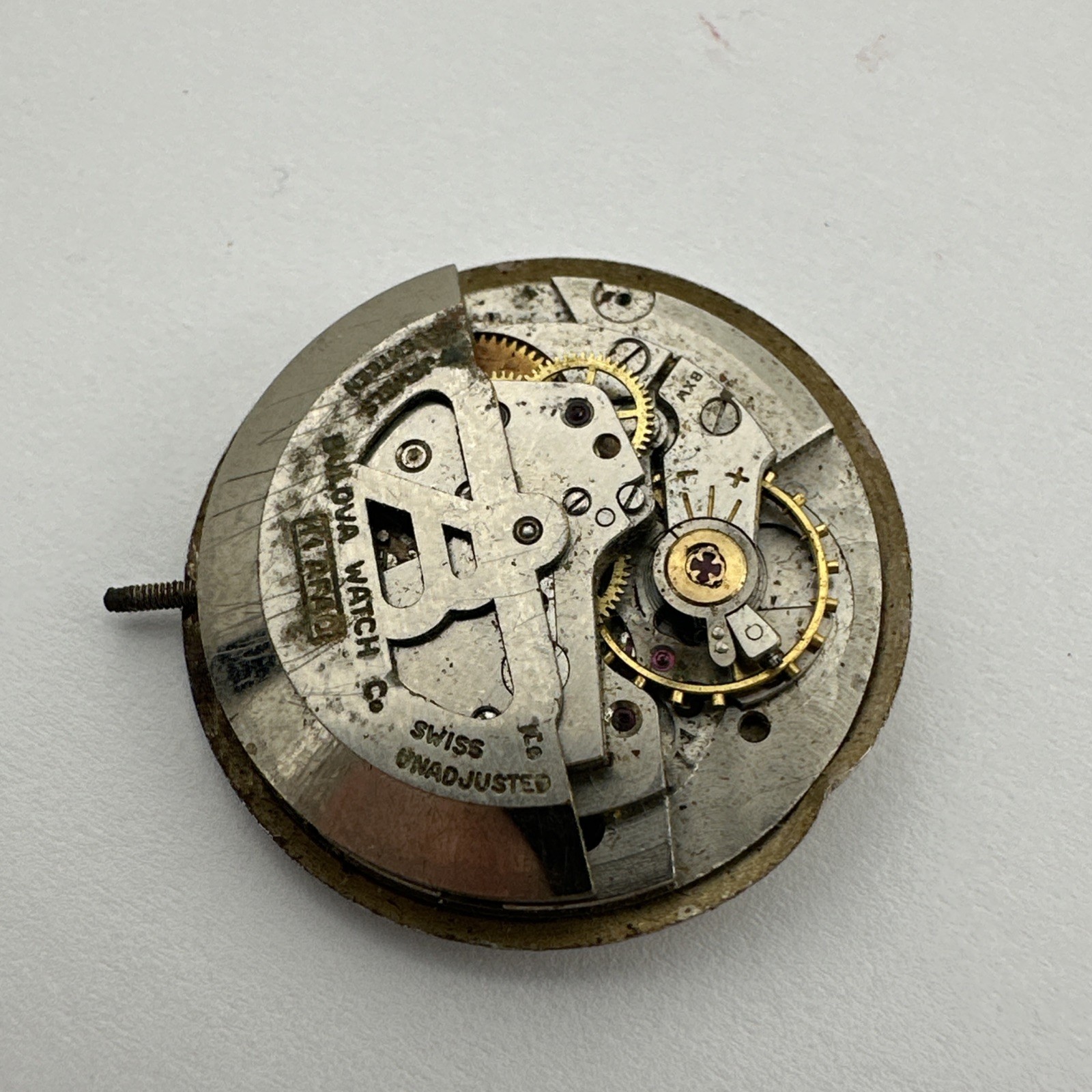 Bulova 17 jewel Automatic Movement cal 11AFAC – Not Working For Parts As Is