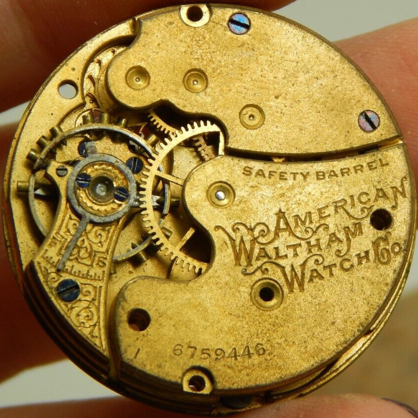Antique Waltham Pocket Watch Movement 0s 7j Grade 60 Circa 1895-1897