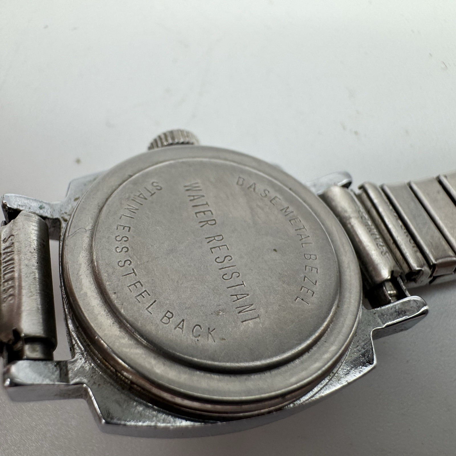 Timex Watch Women Vintage Mechanical Silver St Steel Stretch Working