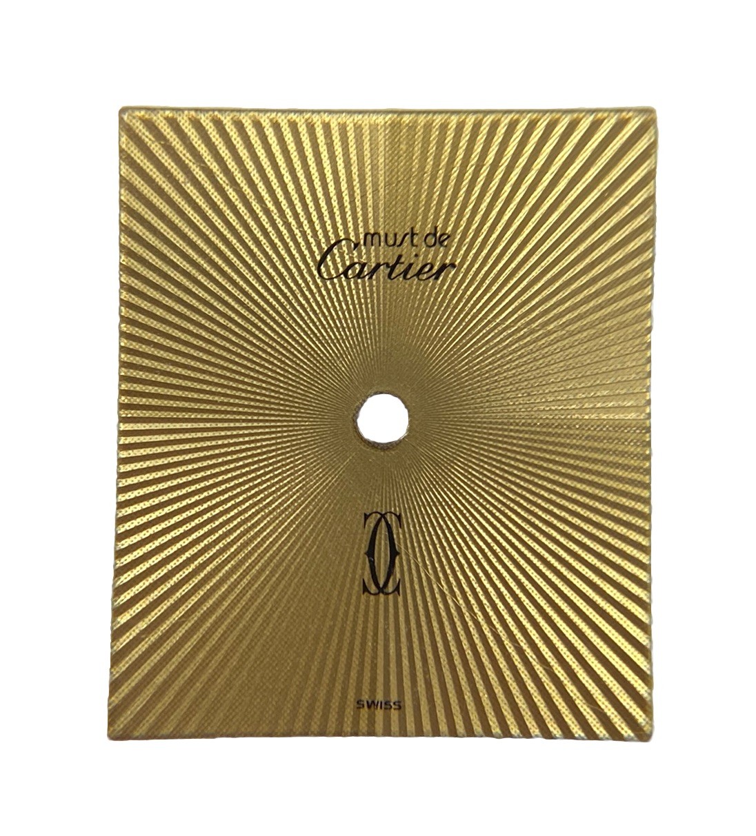 Original Cartier Must De Cartier GM Tank Cal. 78 (ETA 2512) Gold Sunburst Dial