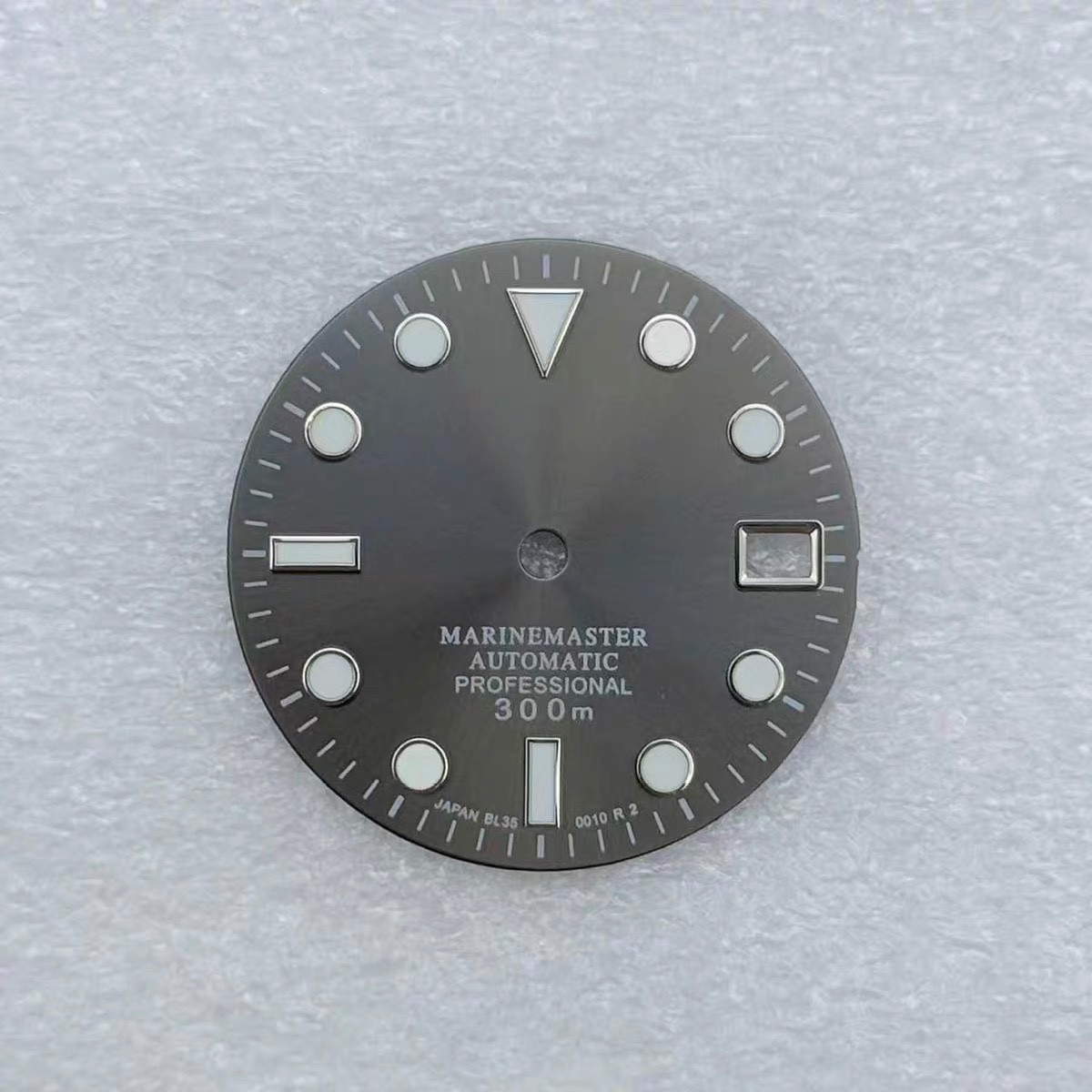 28.5mm Luminous Date Diver Watch Dial Gray for NH35/36