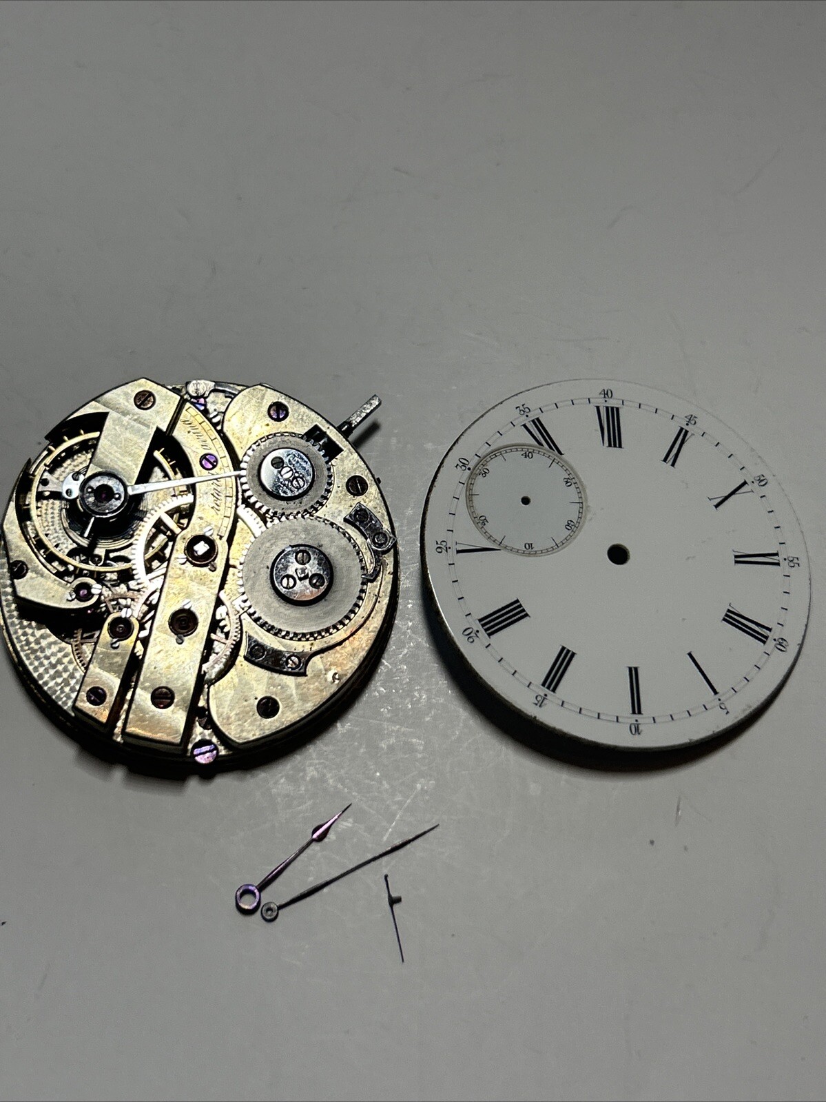 Collectible High Grade NO NAME Full Jewels Wolf Teeth Swiss Pocketwatc Movement
