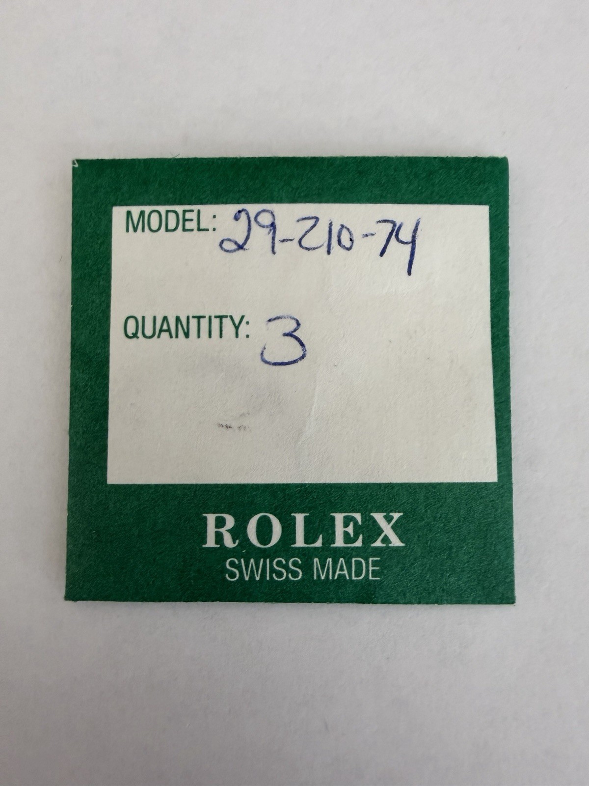 Authentic Rolex Part 29-210-74 Gasket 69180 7630