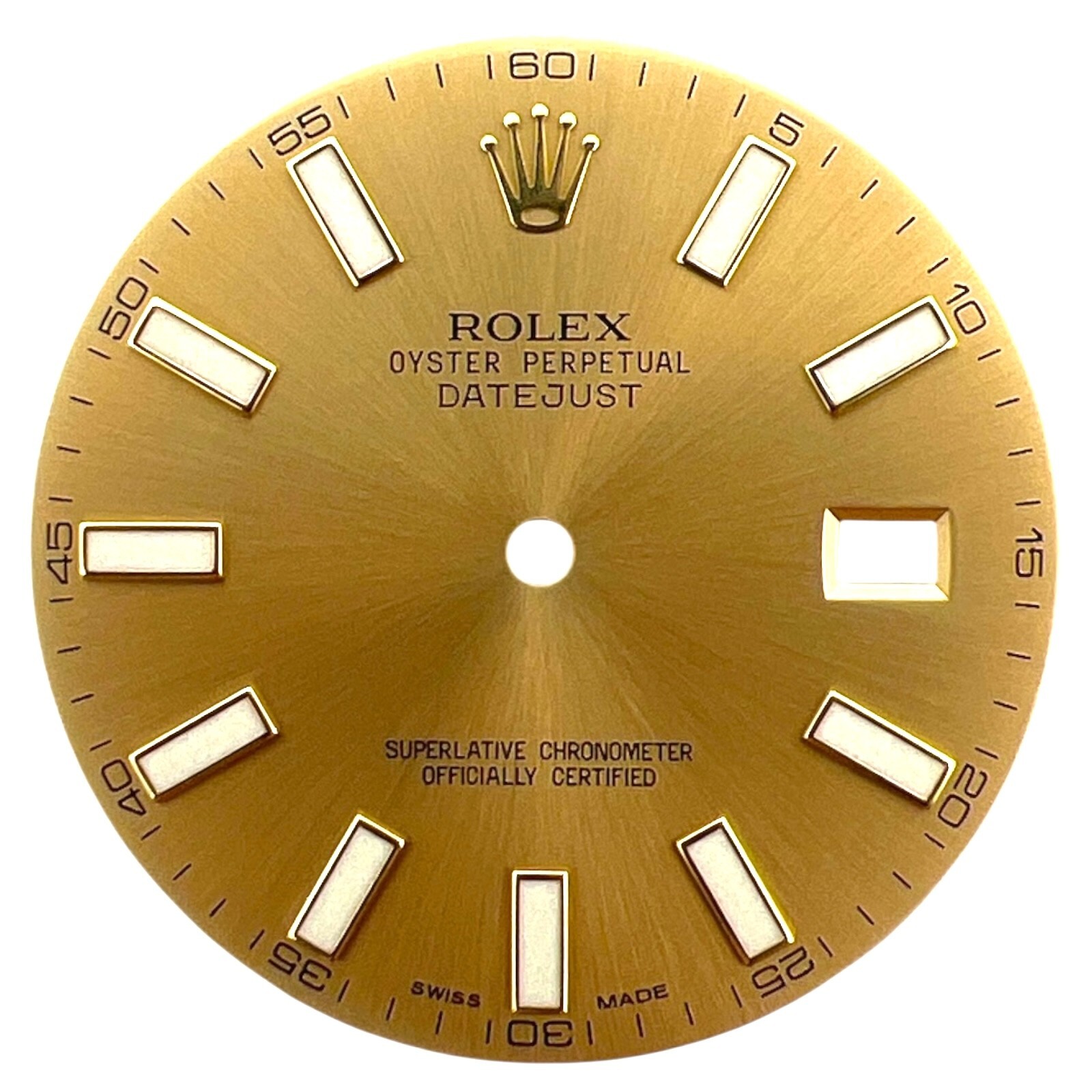 Genuine Rolex Oyster Perpetual Datejust 41mm Dial Champagne Gold 116333