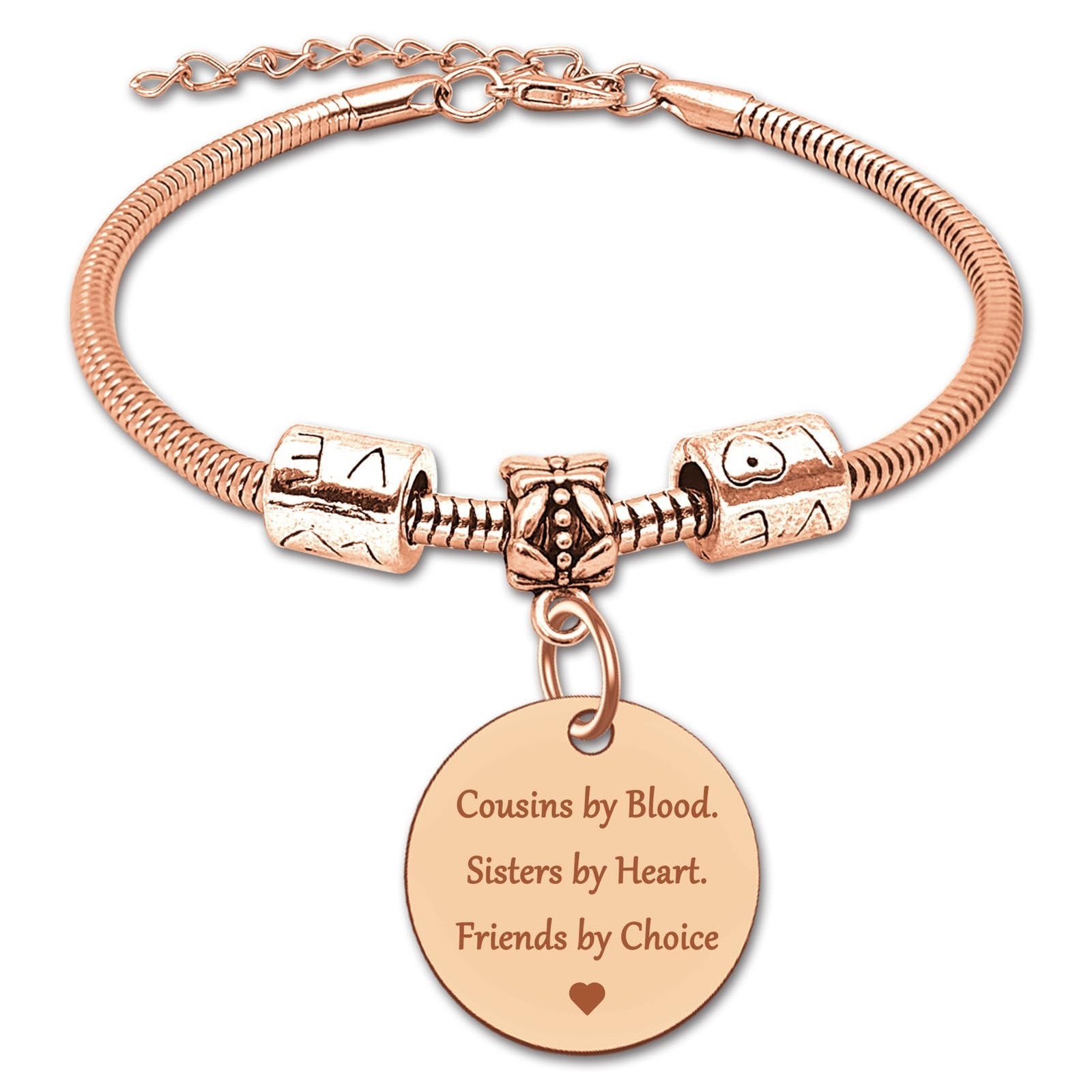 DlaeKua Cousin Gift Bracelet Stainless Steel Christmas Gift for Cousin Birthd…