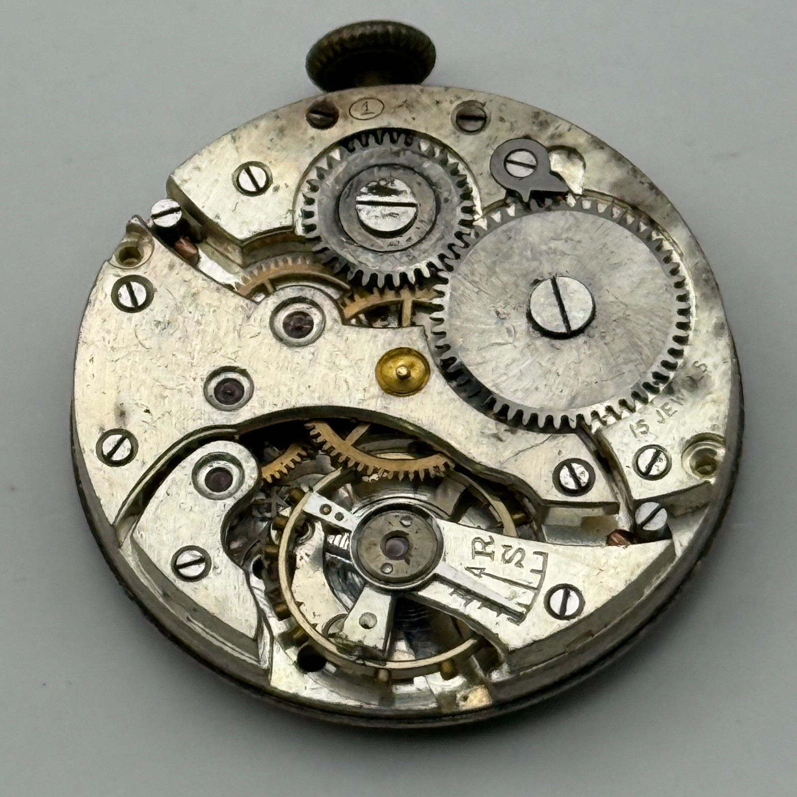 FHF 2 Watch Movement Grosvenor 15 Jewels Swiss Manual Wind Parts Repair 26.6mm