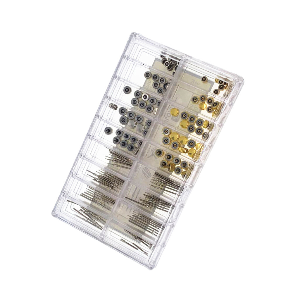 170 Pcs Watch Tube Watches Crown and Stem Kit Watchmaker Repair Tool Set Boxed
