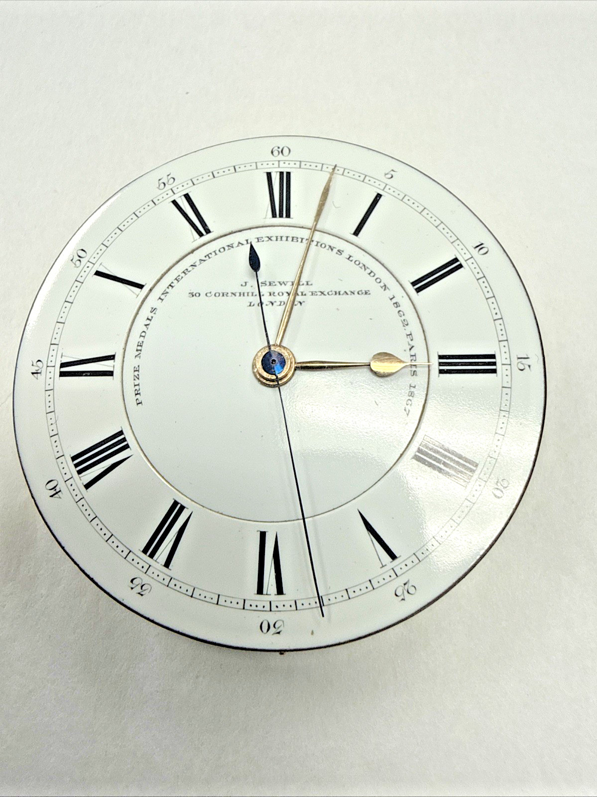 J.Sewell 30 Cornhill Royal Exchange Antique English Pocket Watch Mvt,Dial,Hands