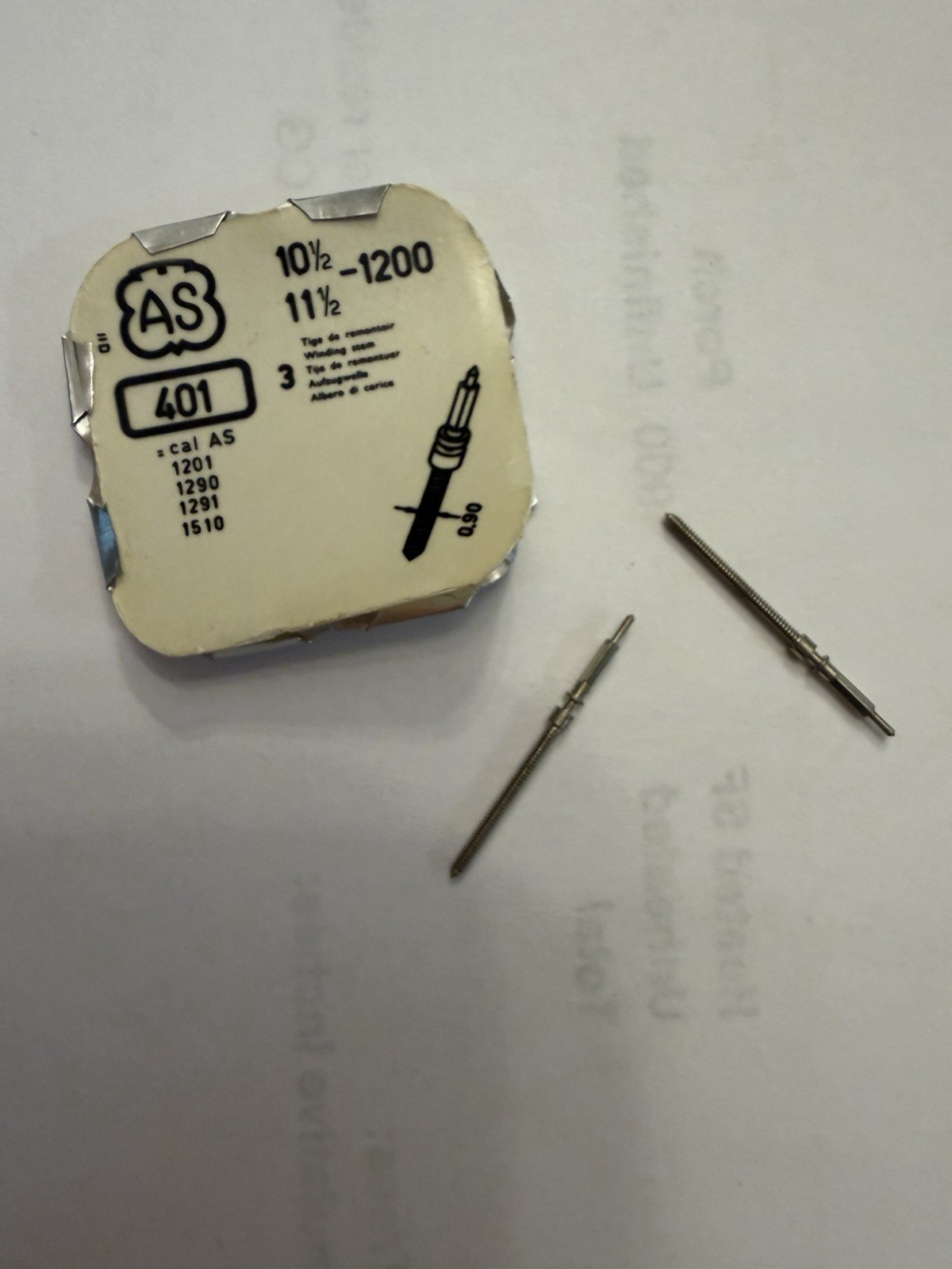 AS 1200 1290 1281 1356 1363 1378 1510… watch parts winding stem #401 Tap 10