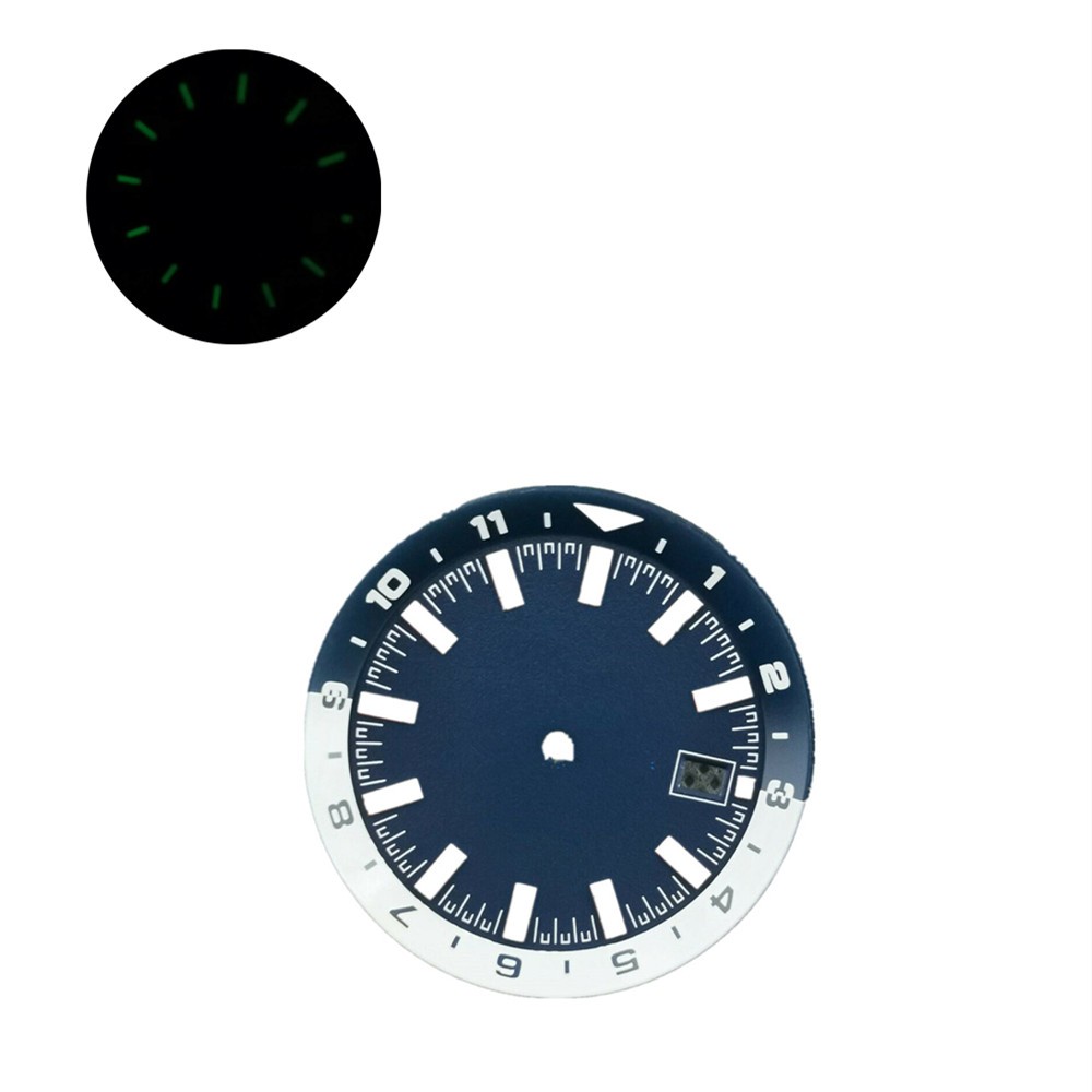 Blue+White 1.44in/36.5mm Watch Dial Replacement For Seiko NH35 NH35A Movement