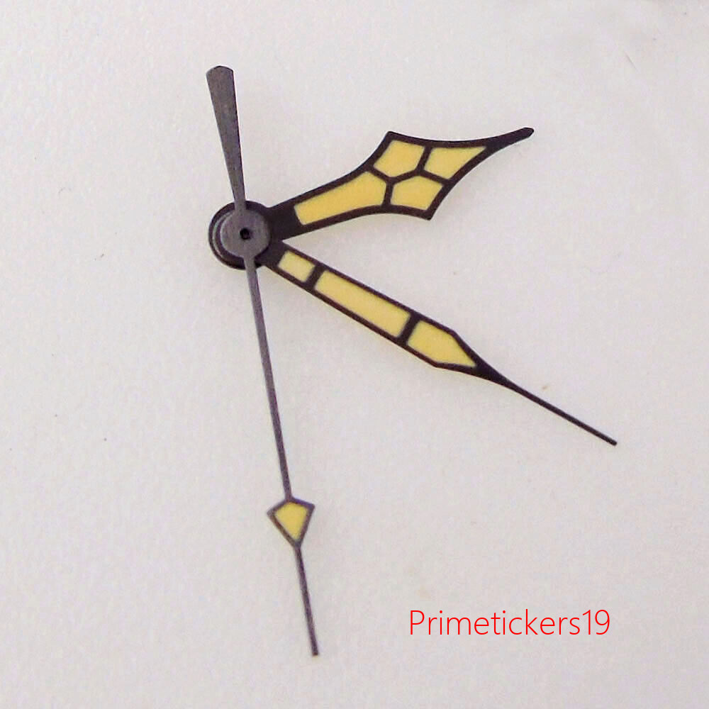 Yellow/White Watch Hands Green Lume Fit NH35A NH36A ETA2824 2836 PT5000 Movement